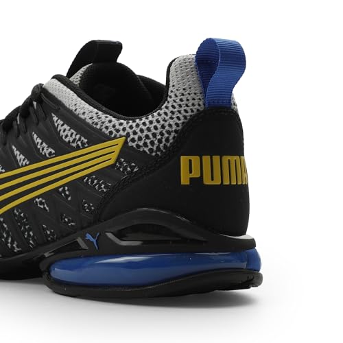 PUMA Unisex-Child Voltaic Cross Training Shoes, Gray Echo- Black-Dazzling Yellow SS26, 4.5, Big Kid by PUMA - Used condition - Image 2