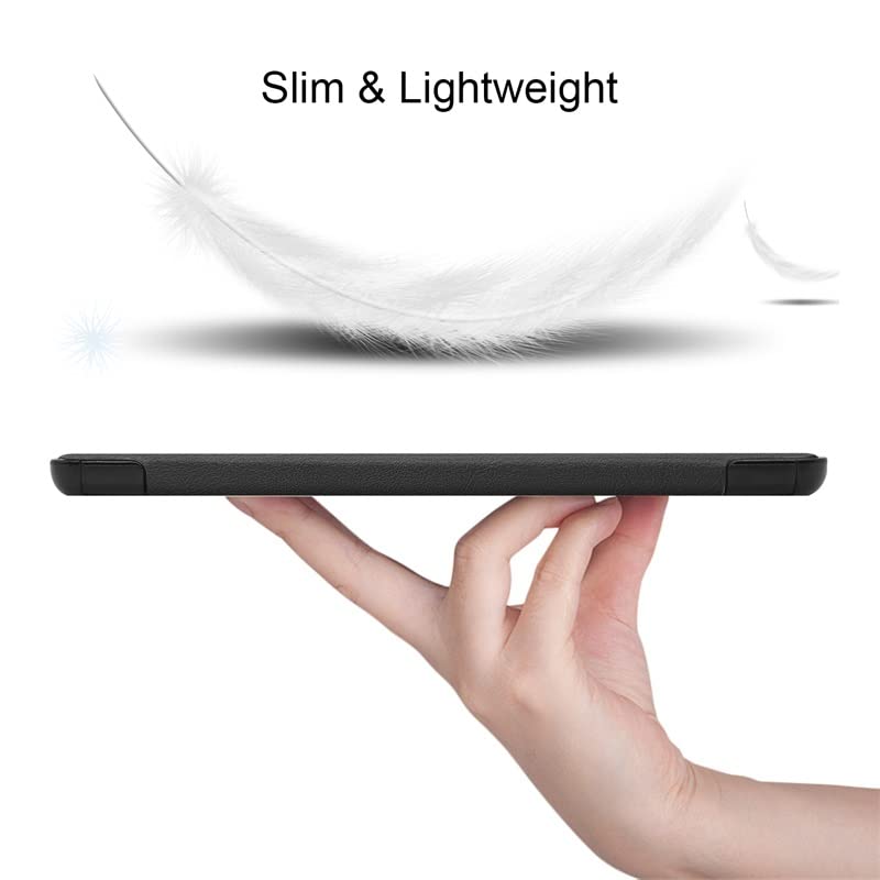 Image of Premium Shock Proof Stand Folio Multi Viewing Angles Hard PC Clear Back Case Cover Compatible with Samsung Galaxy Tab S8 Plus 12.4 inch (Black)