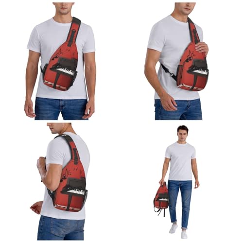 Bolso cruzado con diseño de nota musical para hombre y mujer miniatura 7