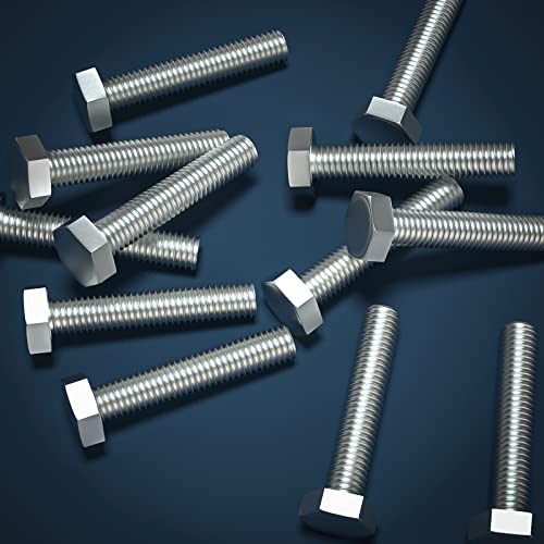 Image of 3 /8-16 x 2-1 /4 inch (5 /8 to 7 inch Optional) Hex Head Screw Bolt, Stainless Steel 18-8(304), Fully Threaded,10pcs