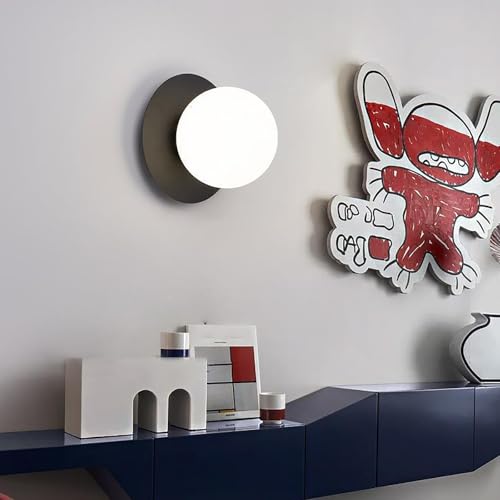 Lámpara de pared moderna E27 interior con cristal de globo para decoración 4
