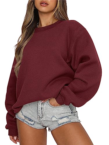ANRABESS Womens Sweatshirts Crewneck Fleece Oversized Pullover Sweaters Fall Winter Cute Tops Teen Girls Preppy Clothes 2025
