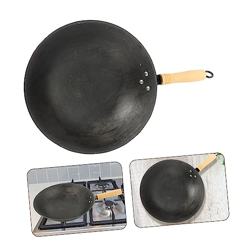Wok estilo chino con mango ergonómico KICHOUSE miniatura 7