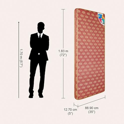 Image of Interio by Godrej Vurv Single Bed Foam Mattress (72 x 35 x 5 Inches), 1-Year Warranty, PU Foam