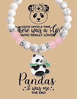 KUIYAI Panda Gift Panda Bracelet There Was A Girl Who Really Loved Pandas Panda Lover Gift Panda Jewelry
