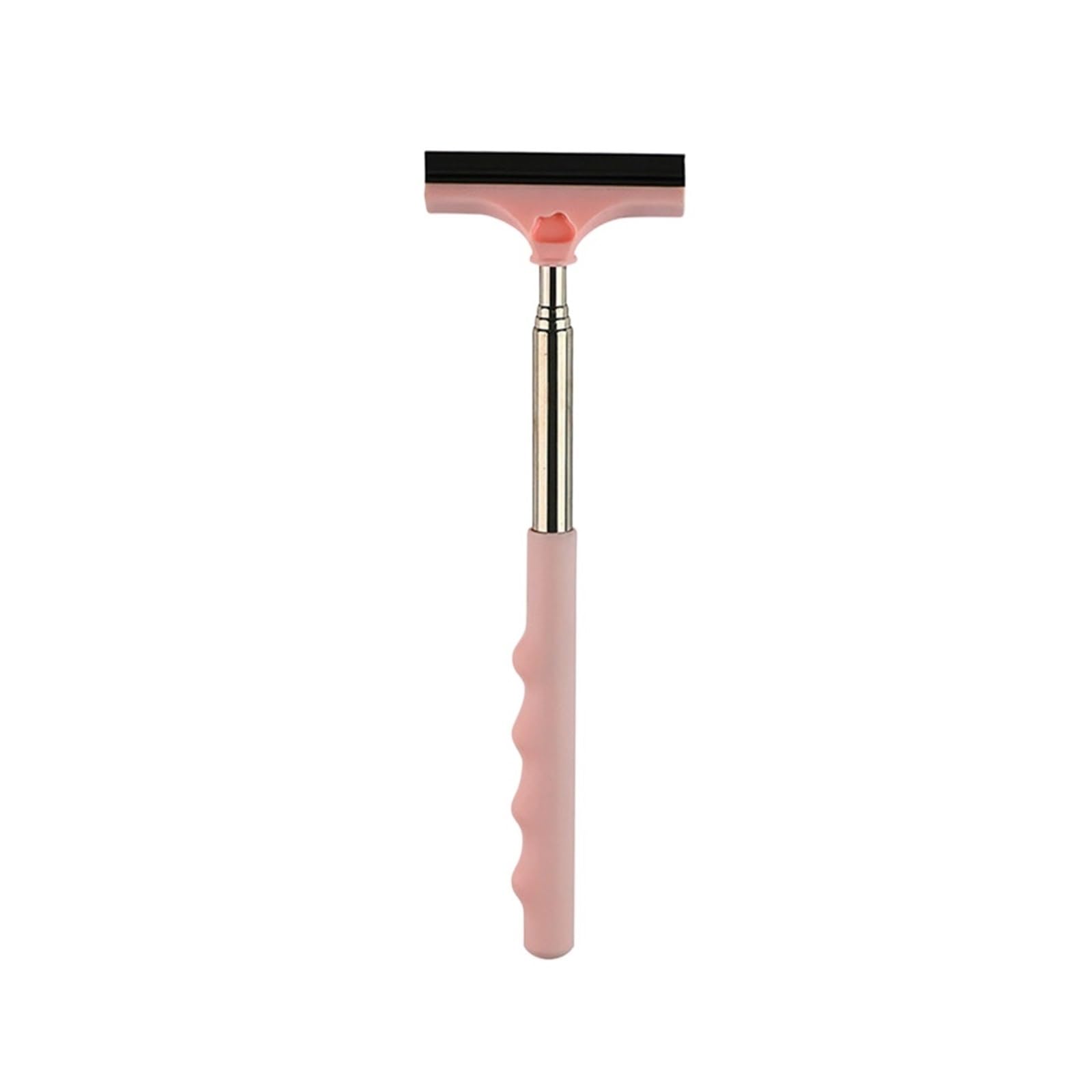 Side Mirror Squeegee Car Telescopic Rearview Mirror Wiper Squeegee Window Handheld Side Cleaning Tool Mini Automotive(Pink)