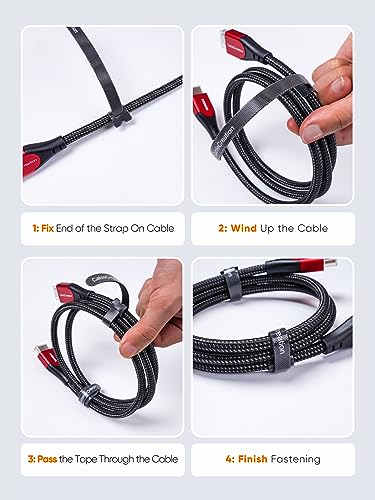 Image of CableCreation 100 Pcs Premium Reusable Cable Ties Adjustable 6 Inch Nylon Cable Ties Cable Management Cable Organizer Reusable Black