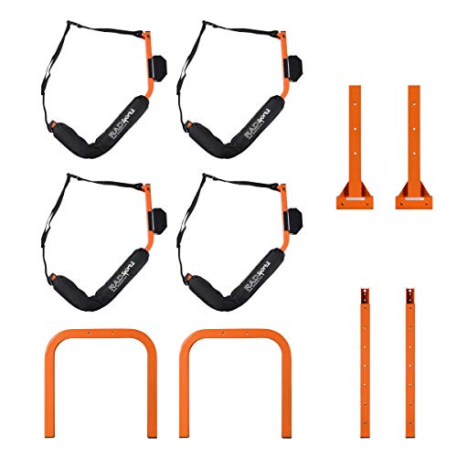 Kayak Storage Rack – Two 73.25-in Freestanding Kayak Stands with Dual Arms and Adjustable