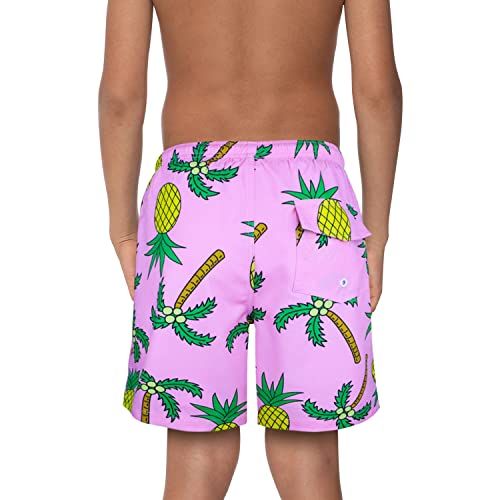 Qranss Boys Swim Trunks With Compression Lined 2 In 1 Swimming Shorts Quick Dry Swimwear Boardshorts With Boxer Brief Lining 6'' Inseam Size 14-16 #TOP2