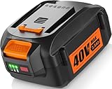 POWITEC WA3580 40V 3.5Ah Battery Replace for Worx 40V Battery WA3580 Compatible with WG180 WG280 WG380 WG580 Cordless Power Tools Battery (NOT for 2x20V Tools)