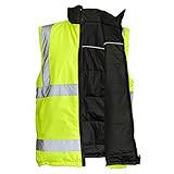 Material: Polyester 300D Oxford mit PU beschichtet, wasserdicht und fluoreszierend - elastischer Stehkragen