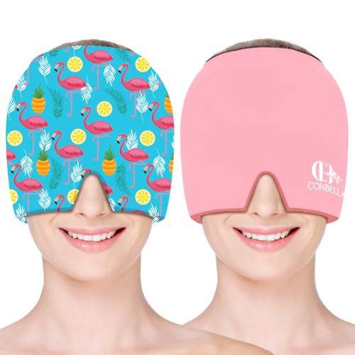 Image of Migraine Relief Cap, Soothing Headache Ice Face Mask Products | Hot and Cold Therapy, Migraine Headache Relief Cap for Migraine, Sinus, Puffy Eyes, Tension, Stress and Hangover