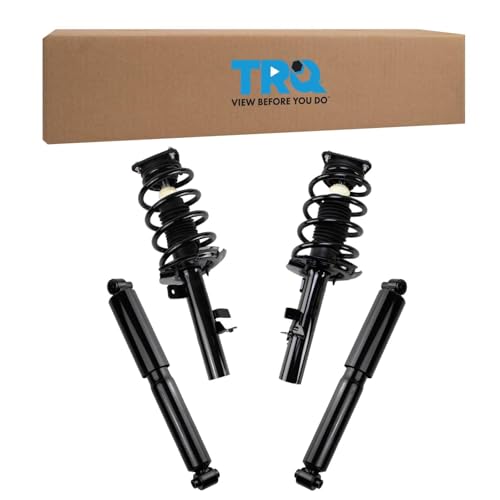 Image of TRQ Front and Rear Complete Strut Assembly & Shock Absorber Kit Complete Strut & Coil Spring Assembly Compatible with 2014-2018 Ford Transit Connect