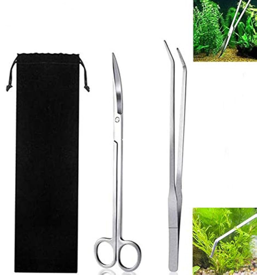 水槽用品 Fnippond Amazon | YFFSFDC水槽 カーブピンセット & ハサミ 2点セット
