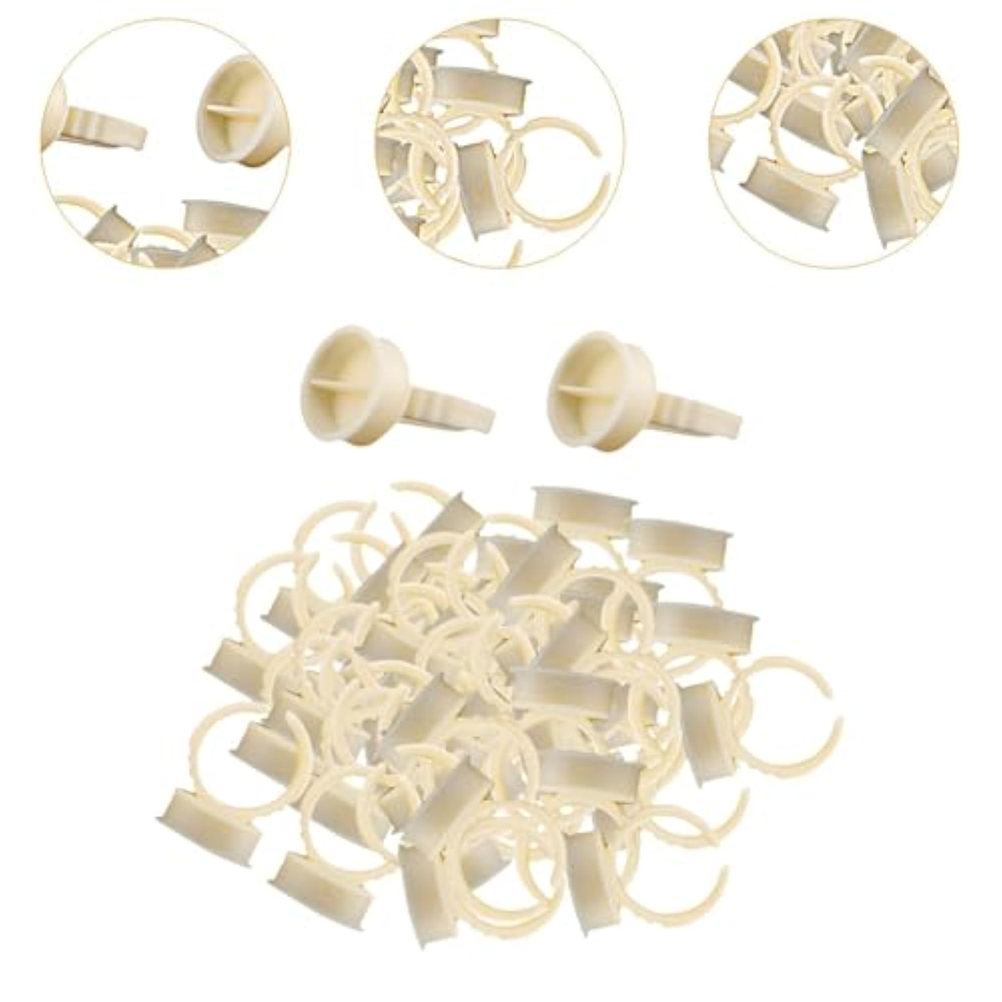 100 Pieces Eyelash Glue Ring Cups, Makeup Accessories