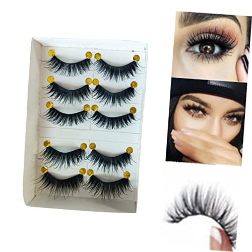 FRCOLOR 5 Pares De Cílios Postiços Naturais Cílios Postiços Magnéticos Cruzados Cílios Postiços Pest