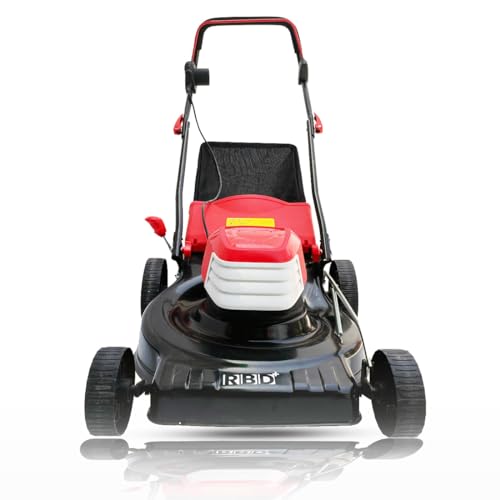 Image of RBD 1800W Electric Power Rotary Lawn Mower - Heavy Duty Grass Cutting Machine with 50L Collection Box, Sharp Cutter Blade & Adjustable Cutting Height for Garden Grass Cutter & Outdoor Use (18 Inches)