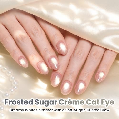 Image of Beetles Silver Gold Cat Eye Gel Polish,Creme Fizz Nail Gel