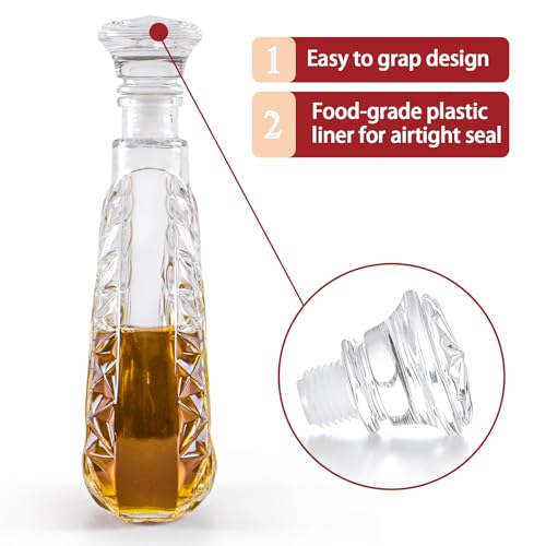 BIMUYI Carafe à décanter pour whisky, liqueur, vin avec bouchon hermétique, capacité de 750 ml – vue 4
