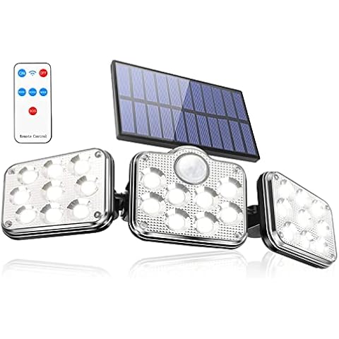 Aplique de Pared Solar Fousômo con Sensor de Movimiento y 3 Cabezas Cover