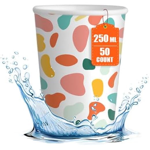 ECO SOUL Disposable Paper Cups 250ml 250 ml
