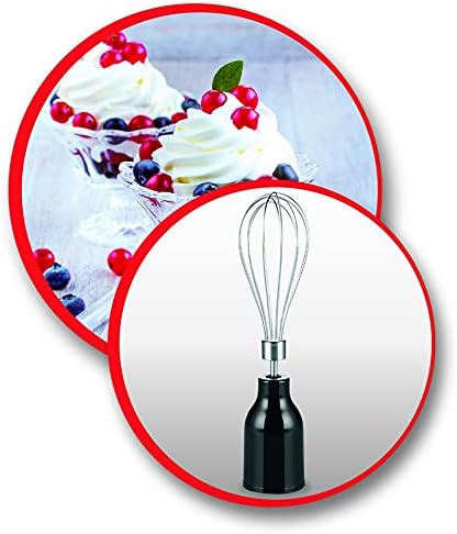 Whisk attachment in use, whipping cream