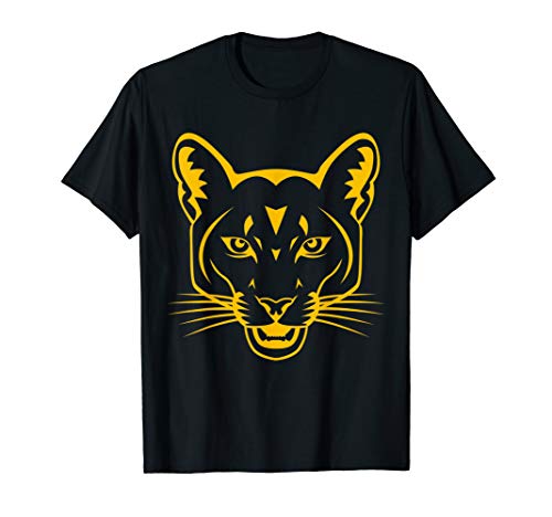 Cool Cougar Head Wildcat Mountain Lion T-Shirt