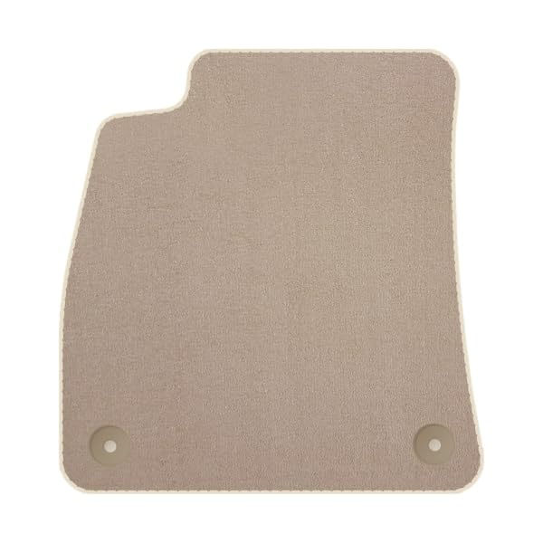 Alfombrilla de terciopelo para Audi A5 B10 2024 con fijación redonda y acabado Lux Beige