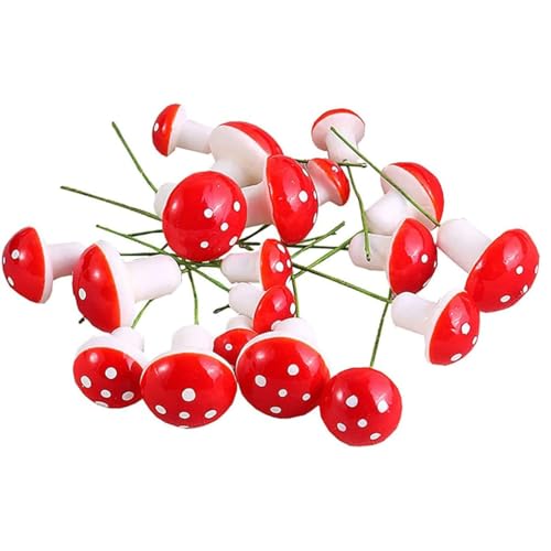 YANGWEN 30 Pièces Mini Champignons Déco - Mousse & Résine pour Jardin Féerique, Bonsaï et...