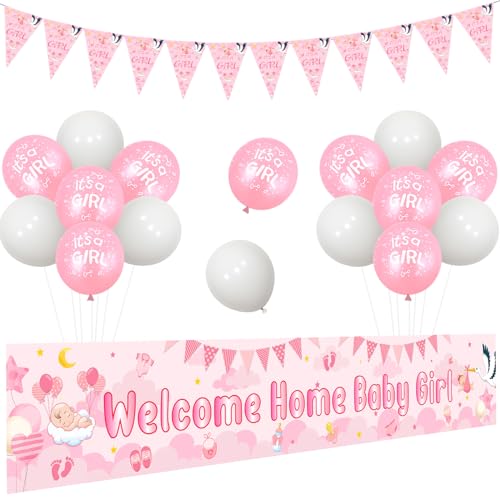 Décoration pour nouveau-né rose et blanc - Welcome Home