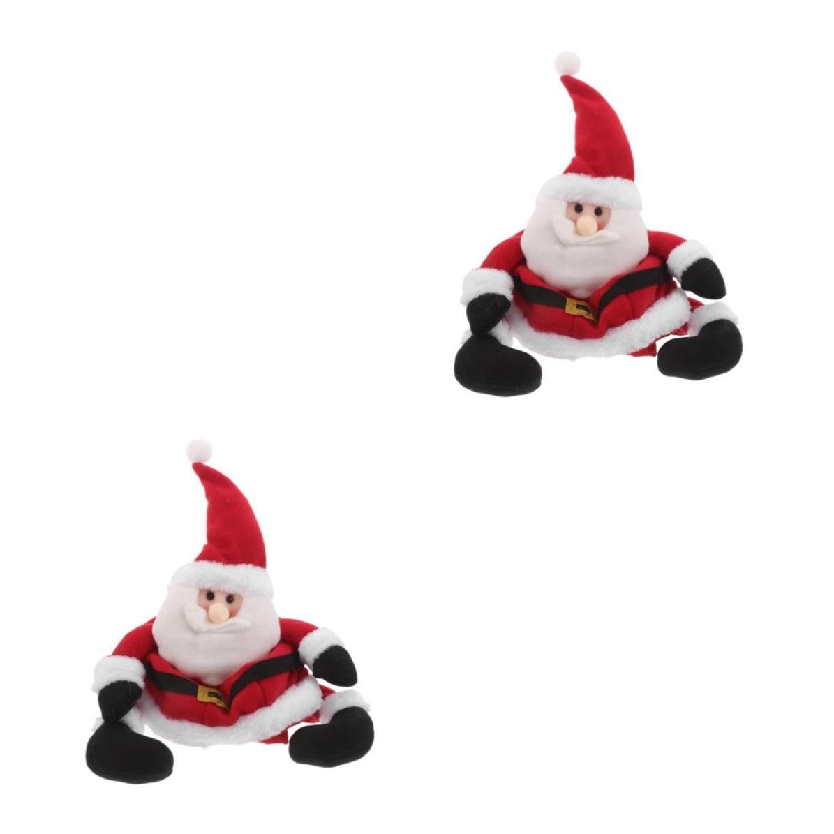 NUOBESTY 2 Stück Weihnachtsmannkostümmütze mit Baumelnden Beinen aus