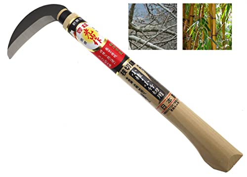 Faucille Manuel Japonaise Acier Yasuki Taille du Bois Brindille Bambou Outil Jardin Jardinage Fabriqué au Japon