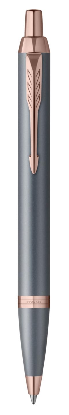 PARKER IM Set penna a sfera + penna stilografica con incisione personalizzata – Penna di lusso personalizzata – The Finishing Touch Collection regalo per matrimonio, compleanno, ufficio (Slate)