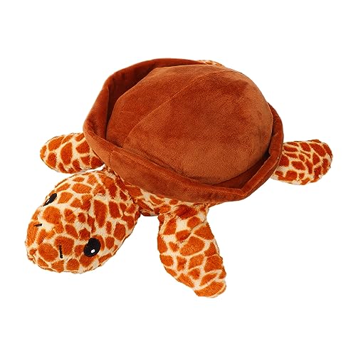 Peluche Tortue Marron : animal mignon poupée peluche oreiller lesté 45 cm