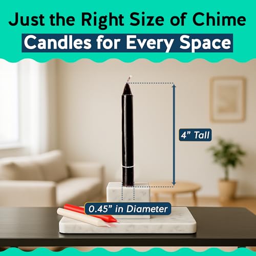 Alternative Imagination Colored Chime Candles - 20 Pack of Unscented 4 Inch Mini Taper Candles - Dripless Long Burning Ritual Candles for Meditation, Spell Work, Birthdays, Ceremonies & Home Decor
