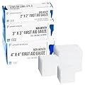 600 Pack Assorted Medical Gauze Pads Sizes: 2x2, 3x3, 4x4 inches, First Aid Essentials, Absorbent Cotton for Wound Dressing