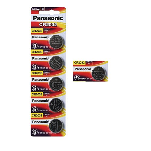 Panasonic Cr2032 Battery Lithium Cr-2032 3V Coin Cell Pack Of 6 Batteries"Panasonic Brand Name Batteries" Exp. Date 2022 #TOP3