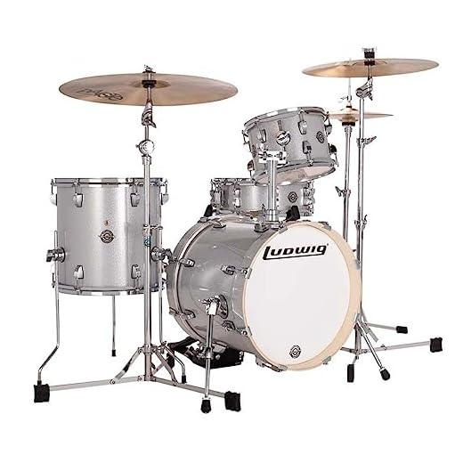 Ludwig Breakbeats By Questlove 4-piece Shell Pack with Snare Drum - Silver Sparkle