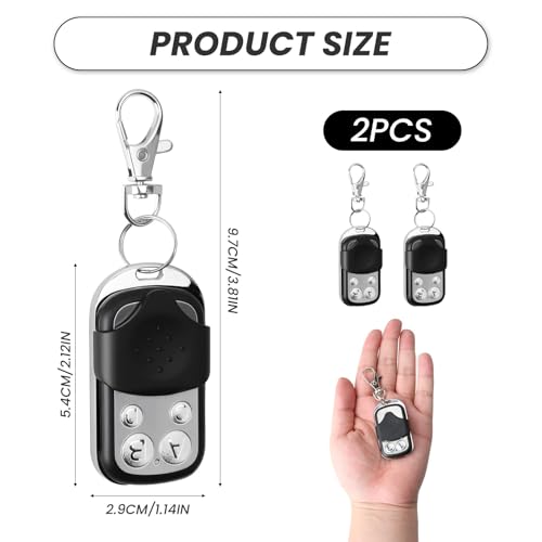 Joynine Universal Garagentor Fernbedienung 433MHz 2Stück Garagentoröffner Handsender Fernbedienung Klonen Kompatibel mit Marantec Schalter Licht Garagentor Rollladenschalter