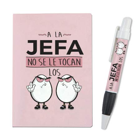 Libretas A6 + boli. A la Jefa no se le tocan los Huevos Cover