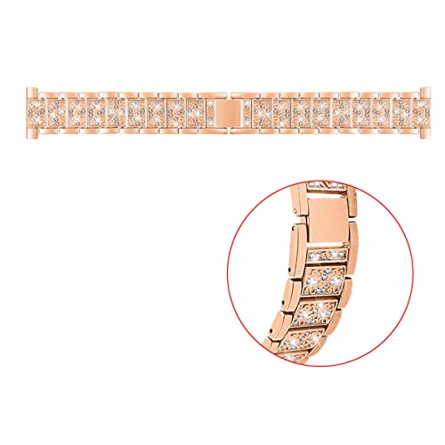 1Pc Rhinestone Metal Watchstrap for Watch Durable Rose Gold Wristband Replacement Band Stylish Design for Luxurious Look2