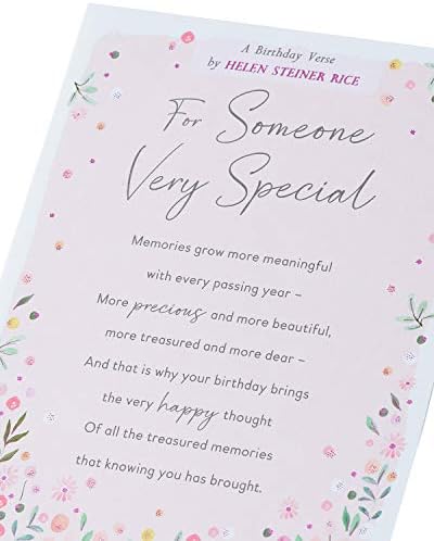 UK Greetings Birthday Card for Her with Floral Design - Someone Special Birthday Card, Pink