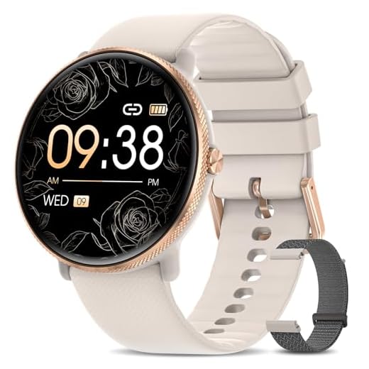DekeFit Reloj Inteligente Mujer, 1,39" AMOLED Smartwatch Mujer con 110+ Modos Deportivos Seguimiento del Periodo Pulsómetro SpO2 Sueño IP68 Whatsapp Notificación, Regalo Mujer para Android iOS
