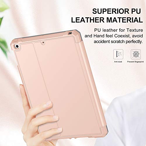 Infiland Ipad 9.7 2018/Ipad 9.7 2017/Ipad Air 2/Ipad Air Case, Multiple Angle Stand Cover Shockproof Case For Model A1893/A1954/A1822/A1823/A1566/A1567/A1474/A1475/A1476, Pink #TOP4