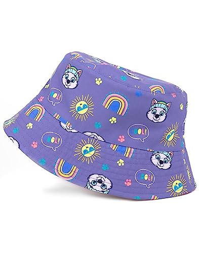 Paw Patrol Girls Reversible Bucket Hat | Kids Skye Pink and Everest Purple Character Sun Hat | Double-Sided Summer Headwear3