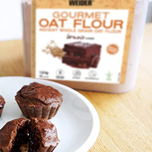 Weider Gourmet Oat Flour (1,9kg) Goût Nature - Farine complète d'Avoine, Riche en Fibres, Source de Protéines Végétales, 100% Vegan, Sans Sucres Ajoutés, Sans OGM – vue 2