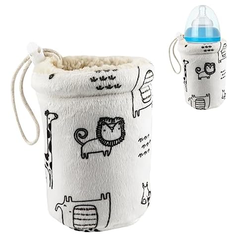 UPIQNG Baby Bottle Sleeve Infant Milk Bottle Pouch Thermal Cover Washable Anti Drop Baby Feeding Bottle Holder Glass Nursery Bottles Insulator Cover (Medium,for 240ml bottles) Cover