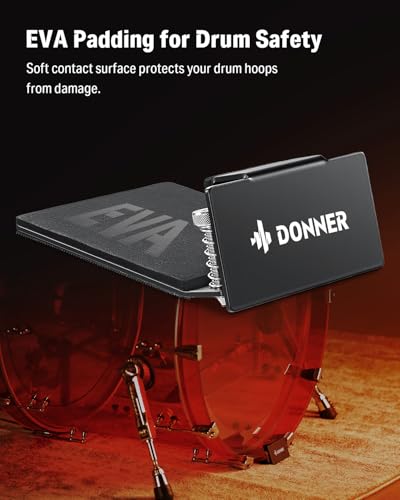 Donner Bass Drum Anchor, Kick Drum Stopper, Anti-Slip Drum Accessory, Works on Drum Rugs, Mats, Carpets, Floor, Portable Drum Stabilizer, Lightweight, Black - image 4