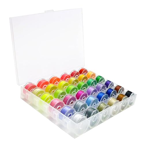 Set 36 hilos y bobinas de coser multicolor con caja plástica miniatura 1