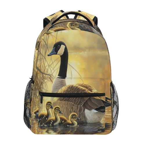 OTVEE Canada Geese and Goslings Backpack School Bag Bookbag